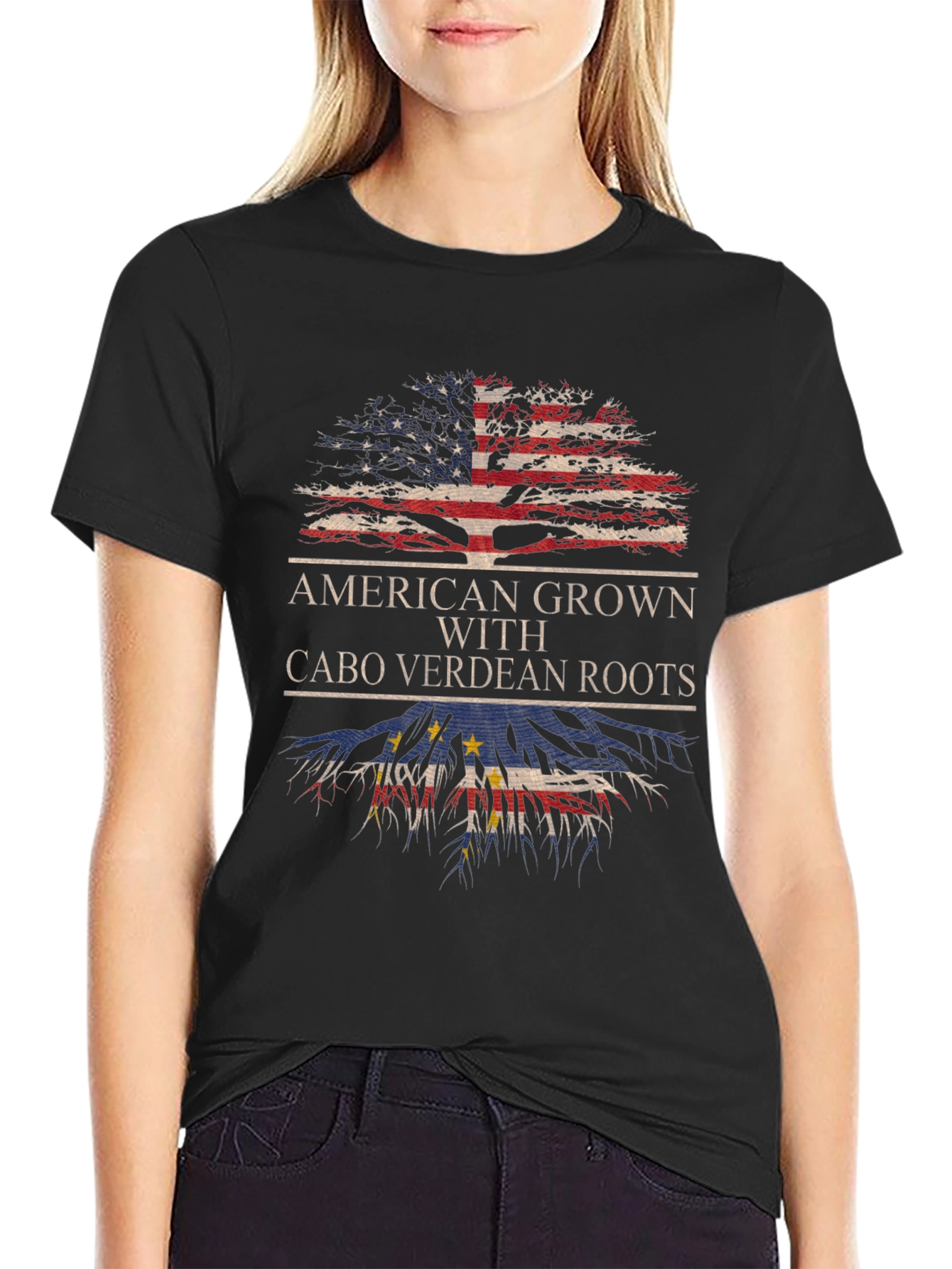 American Grown Cabo Verdean Roots T-Shirt