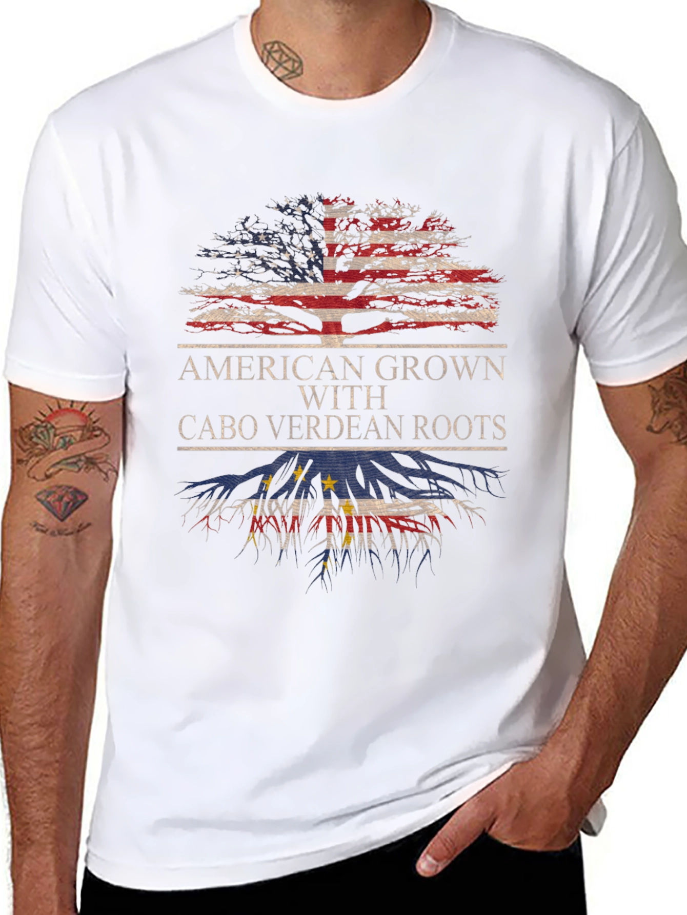 American Grown Cabo Verdean Roots T-Shirt