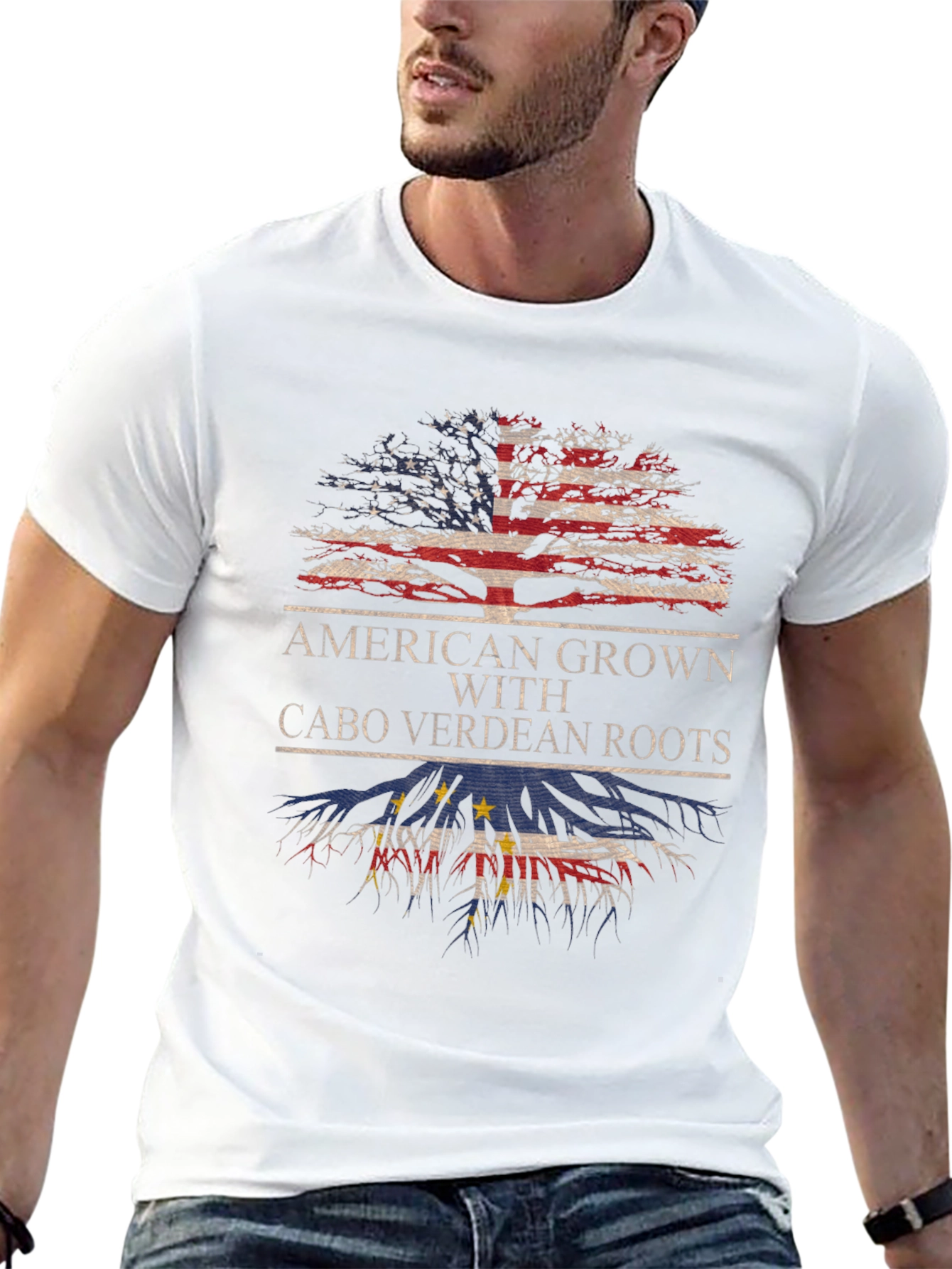American Grown Cabo Verdean Roots T-Shirt