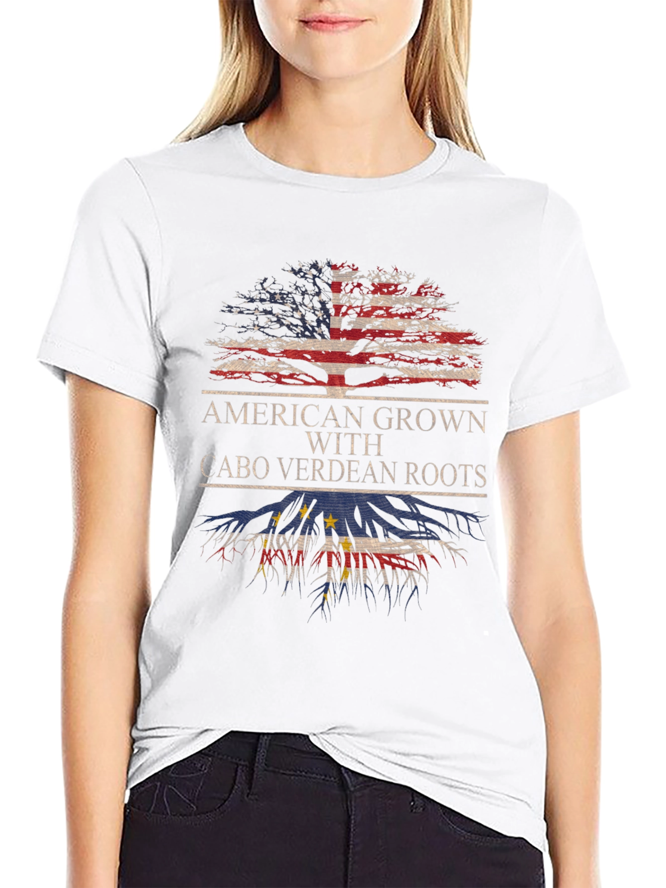 American Grown Cabo Verdean Roots T-Shirt