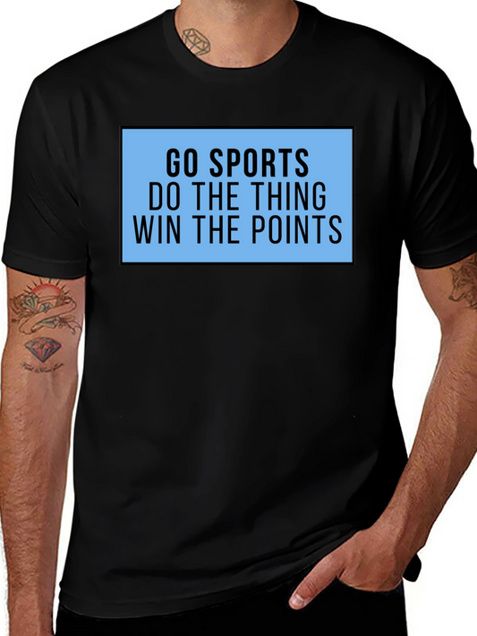 Go Sports T-Shirt - Do The Thing Win Points Black Tee