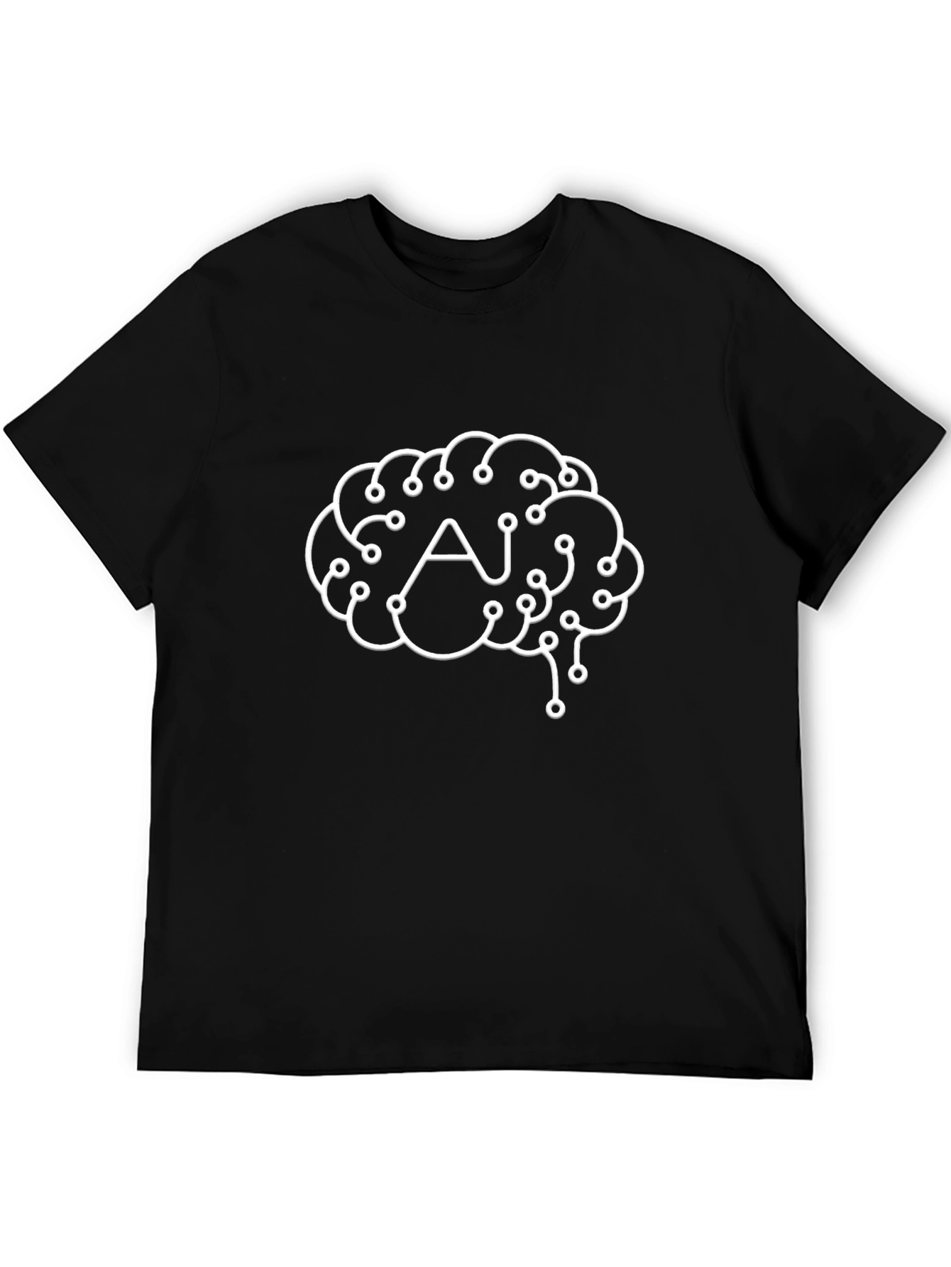 AI Brain T-Shirt - Tech Style Graphic Tee