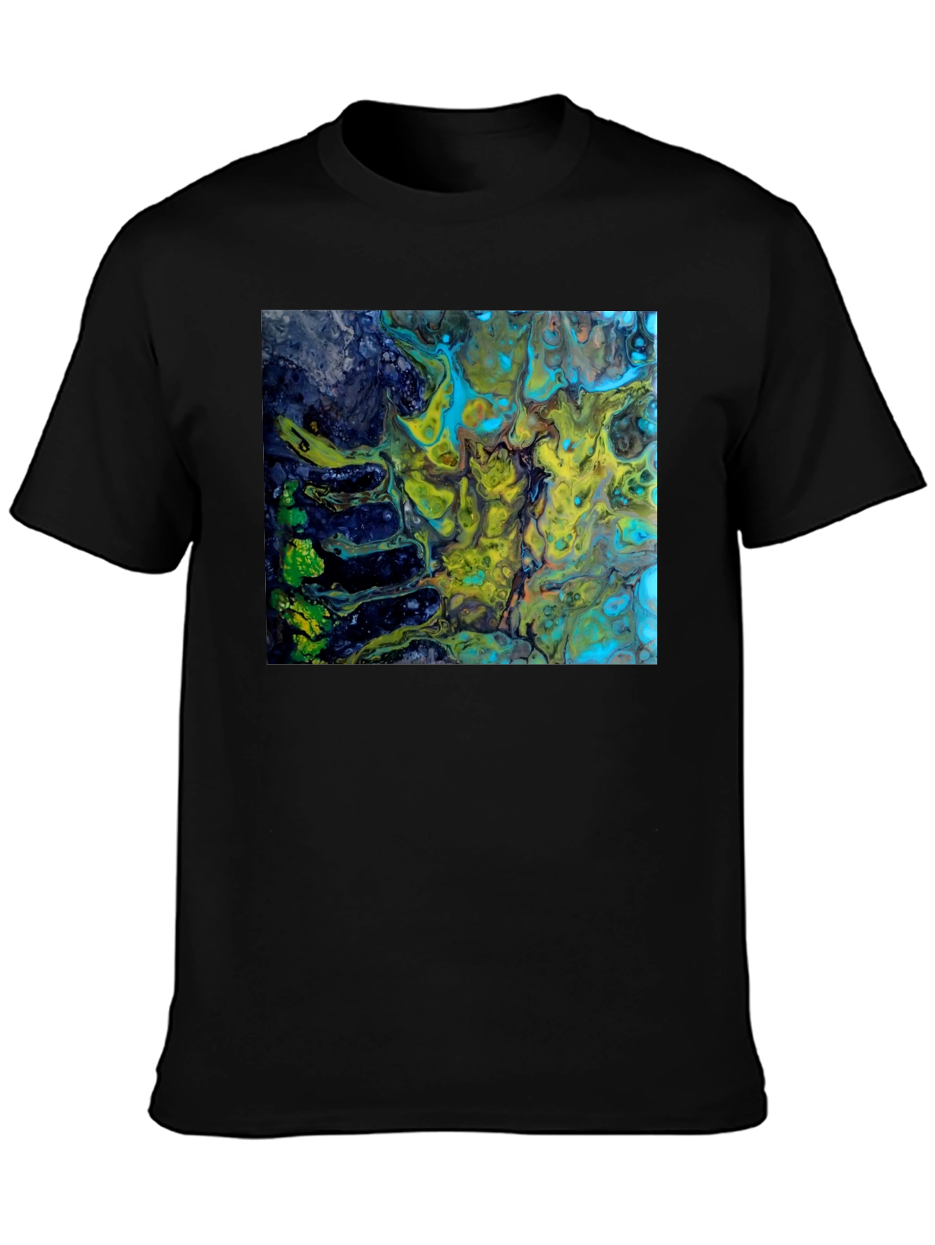 Abstract Art Print Black T-Shirt