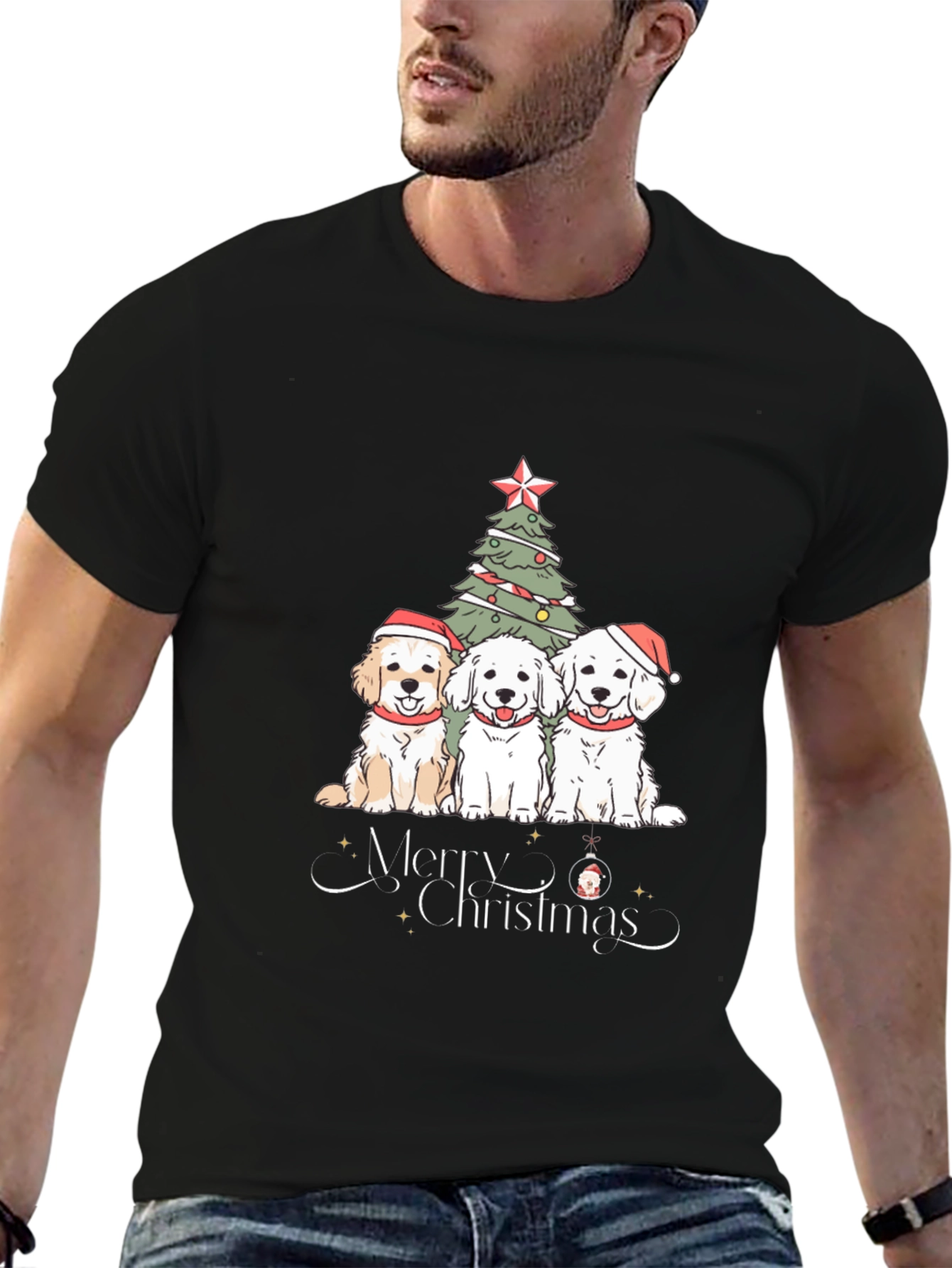 Festive Dogs Christmas T-Shirt