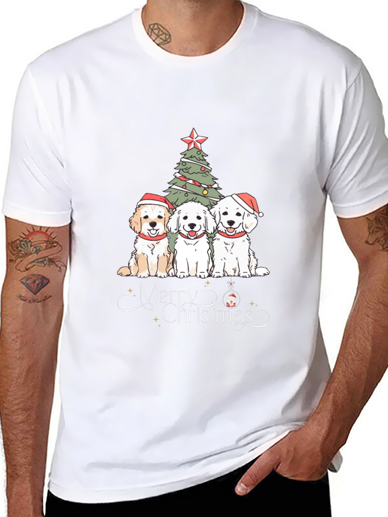 Festive Dogs Christmas T-Shirt