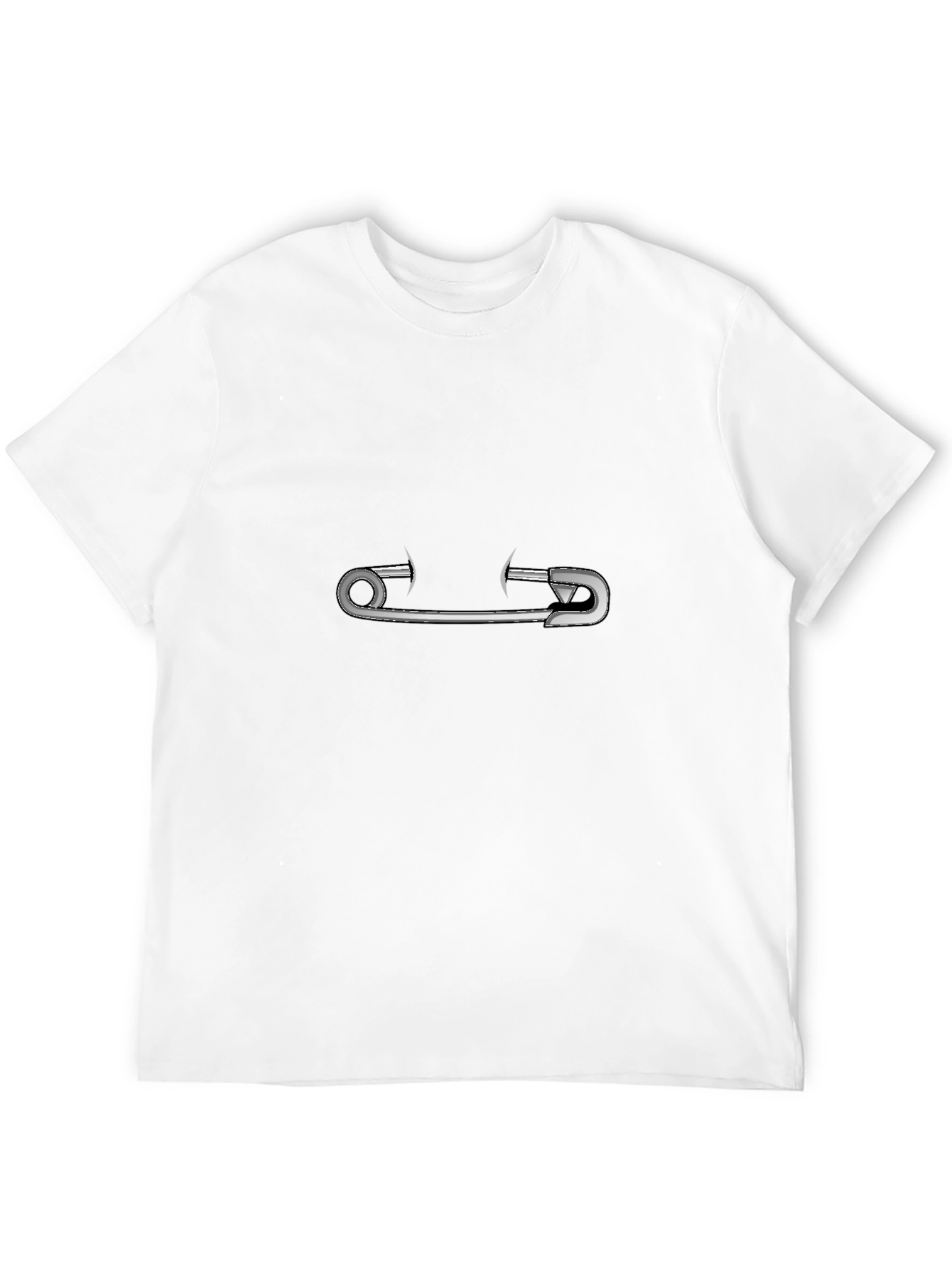 Safety Pin Graphic Black Tee