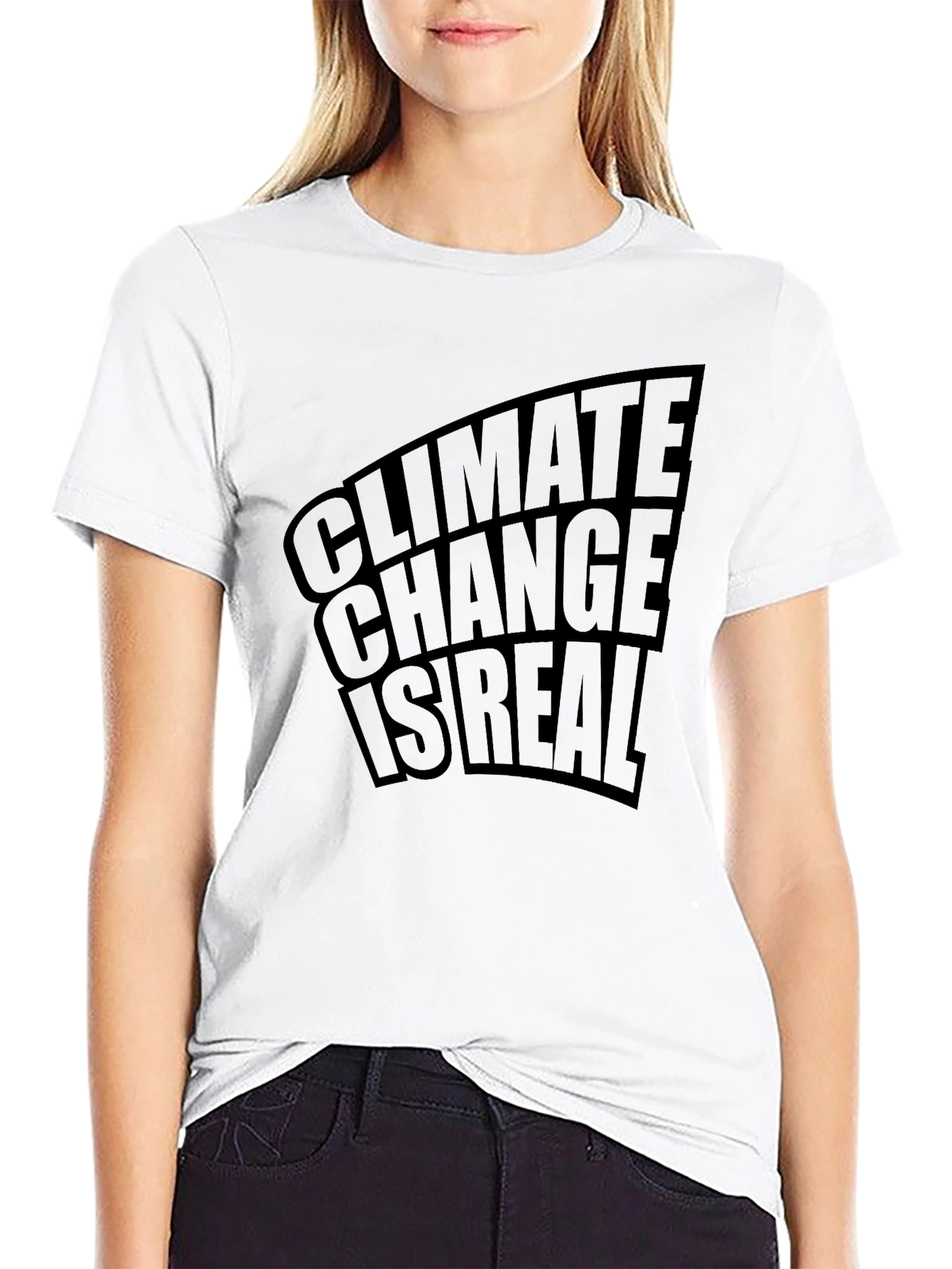 Climate Change is Real T-Shirt - Mens Eco-Friendly Tee