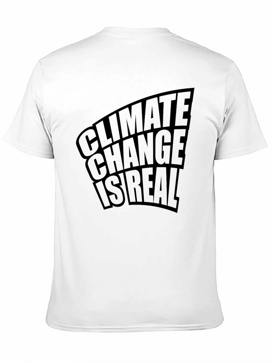 Climate Change is Real T-Shirt - Mens Eco-Friendly Tee