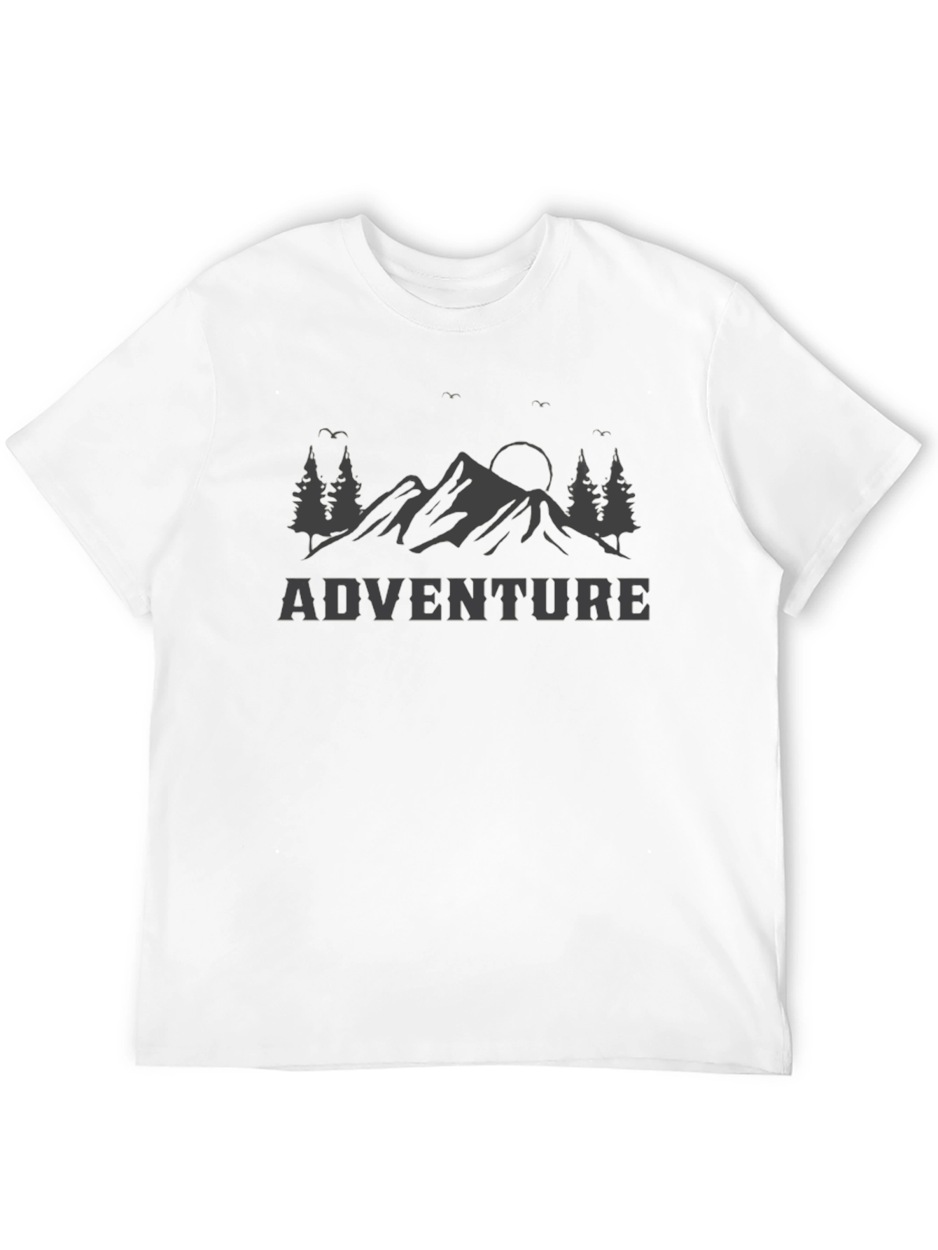 Adventure Awaits Graphic Tee - Nature Mountain Design