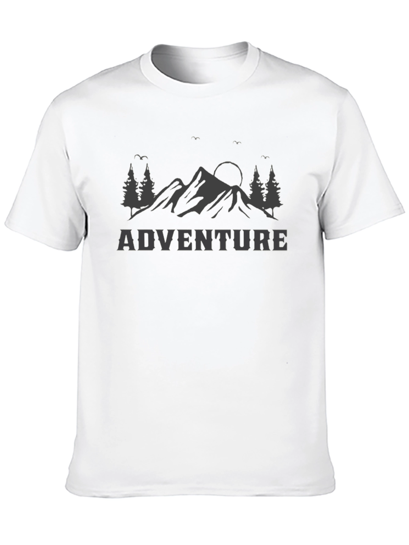 Adventure Awaits Graphic Tee - Nature Mountain Design
