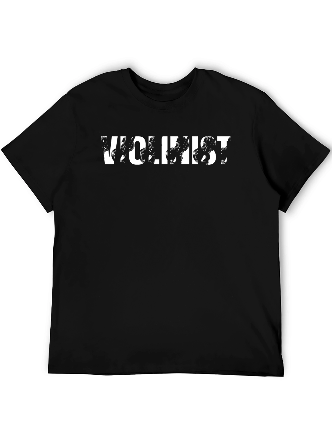 Violinist Graphic T-Shirt - Black Crew Neck Tee