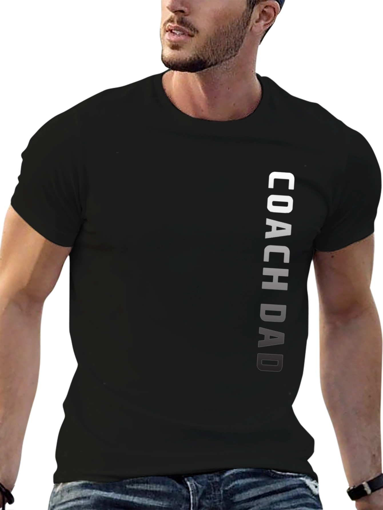 Coach Dad Black T-Shirt