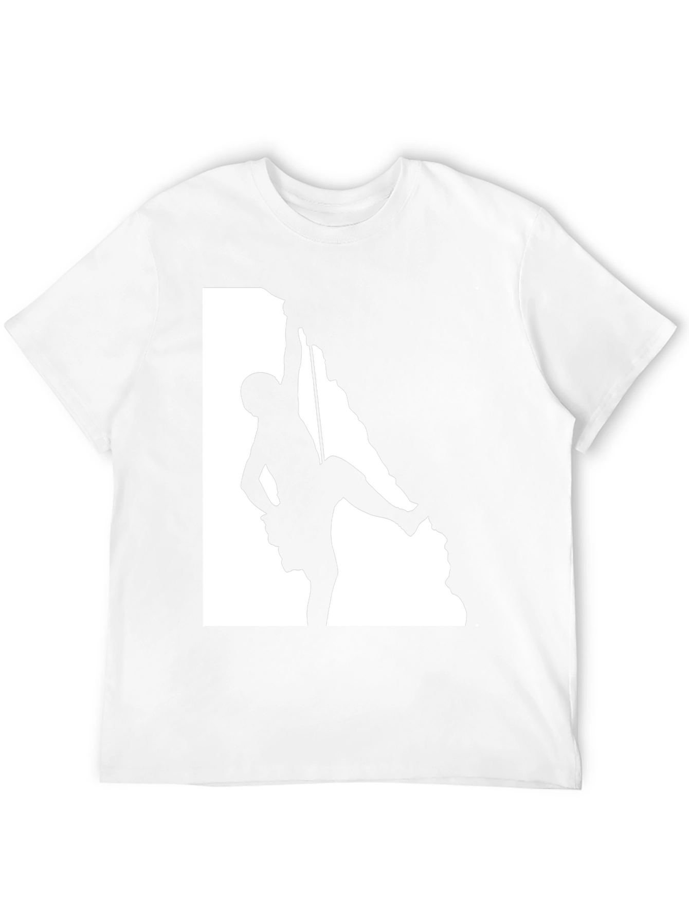 Climbing Silhouette Graphic Tee - Black Cotton Blend