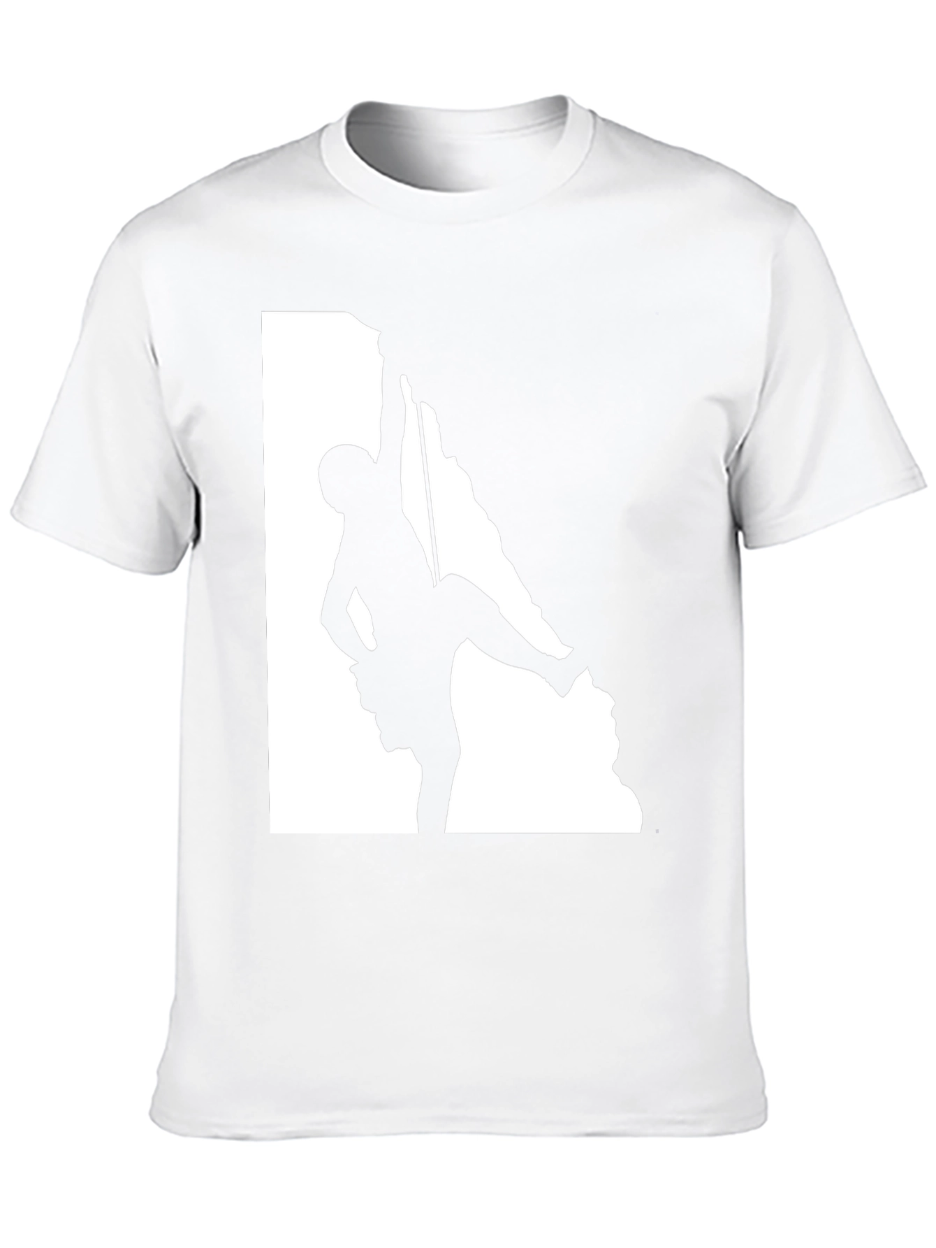 Climbing Silhouette Graphic Tee - Black Cotton Blend