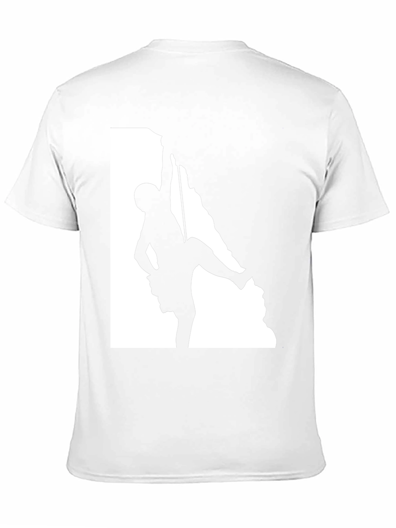 Climbing Silhouette Graphic Tee - Black Cotton Blend