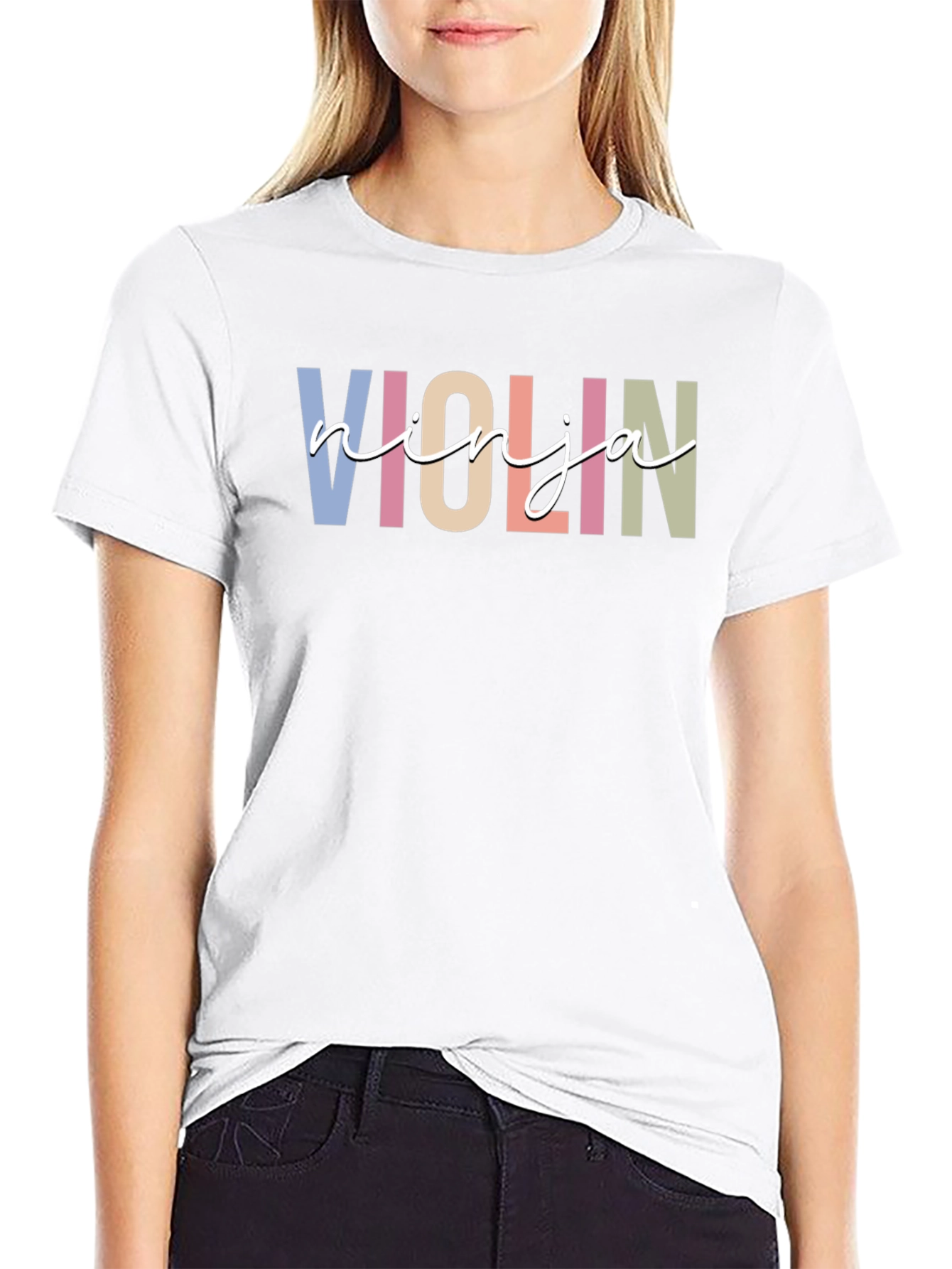 Violin Ninja Graphic Tee - Classic Crew Neck