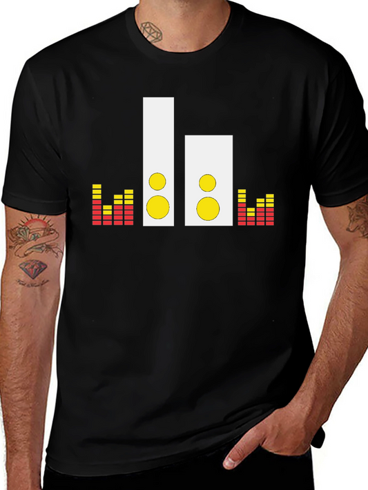 Speaker Graphic Tee - Music Lovers Black T-Shirt