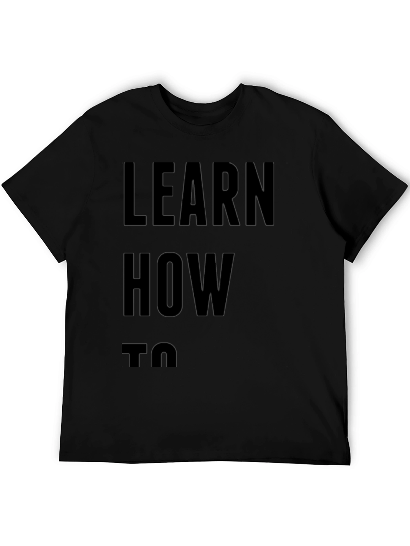 Learn How To T-Shirt | Mens Black Tee