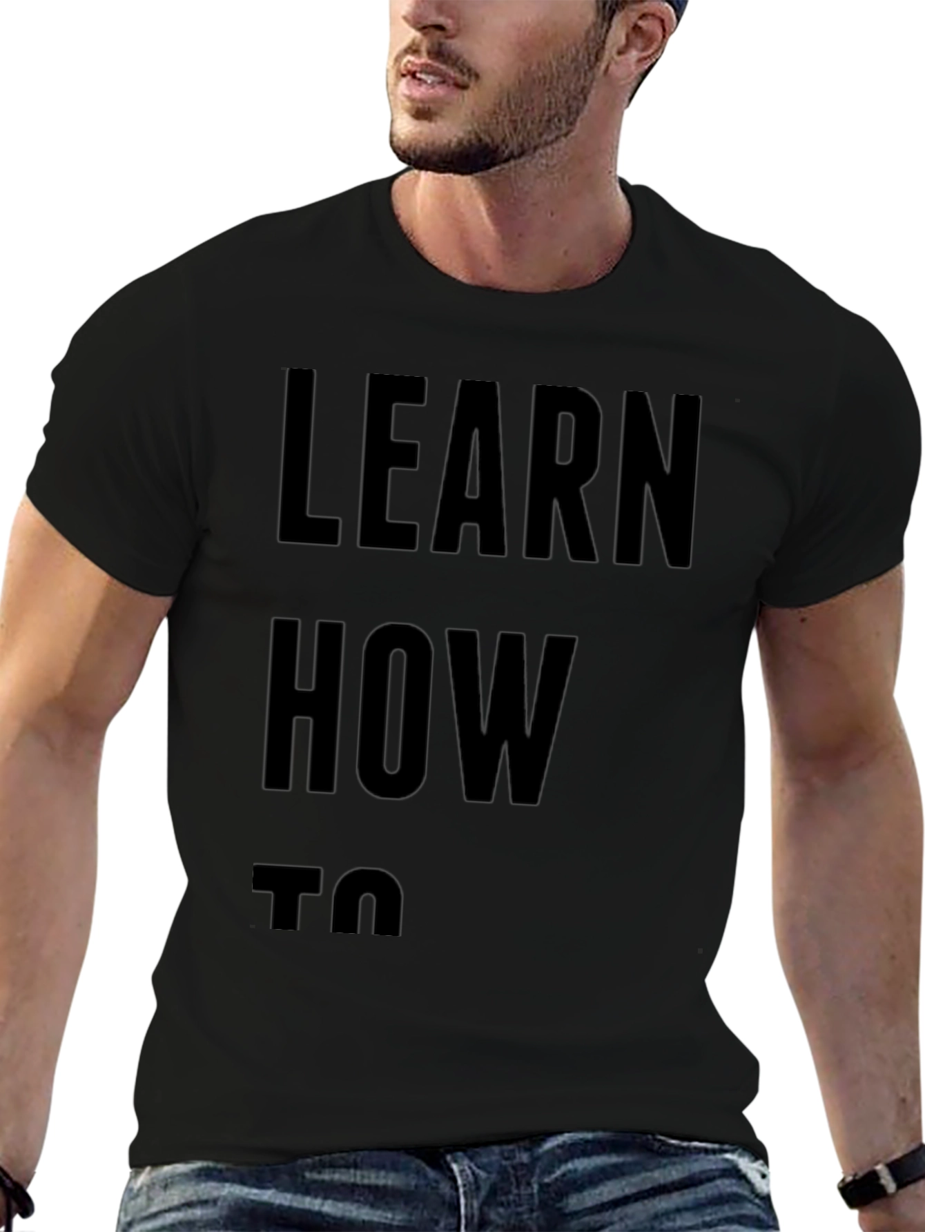 Learn How To T-Shirt | Mens Black Tee