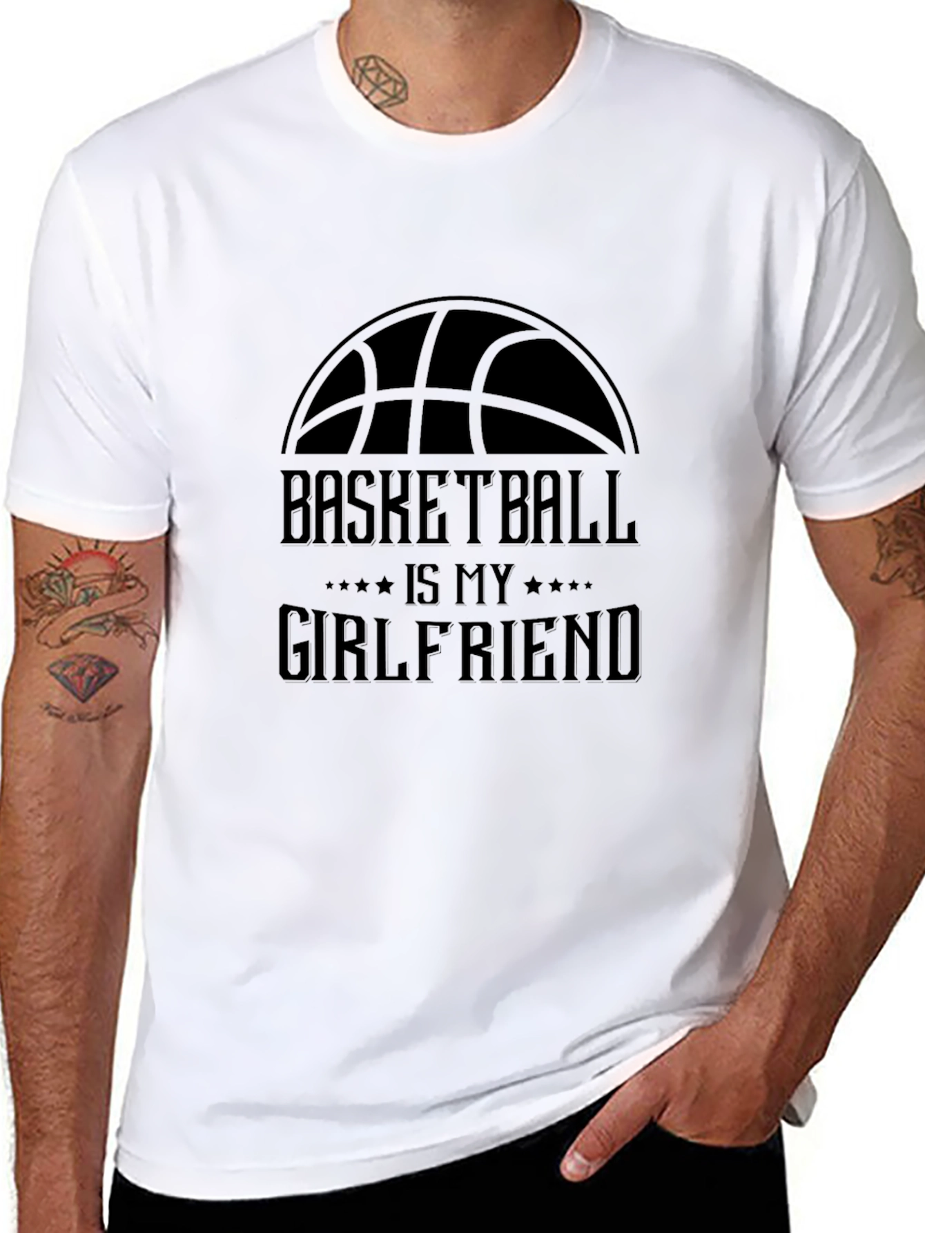 Basketball is My Girlfriend Black T-Shirt