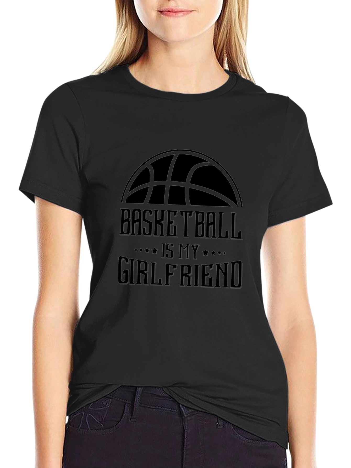 Basketball is My Girlfriend Black T-Shirt