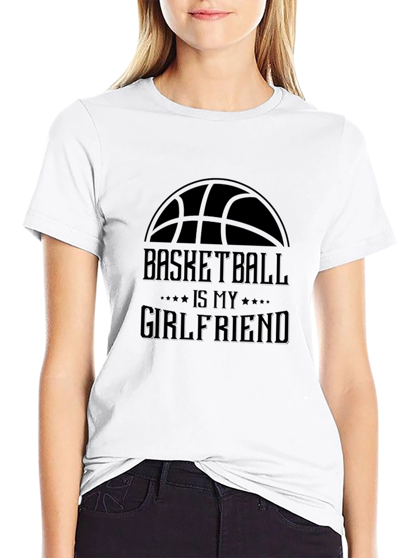 Basketball is My Girlfriend Black T-Shirt
