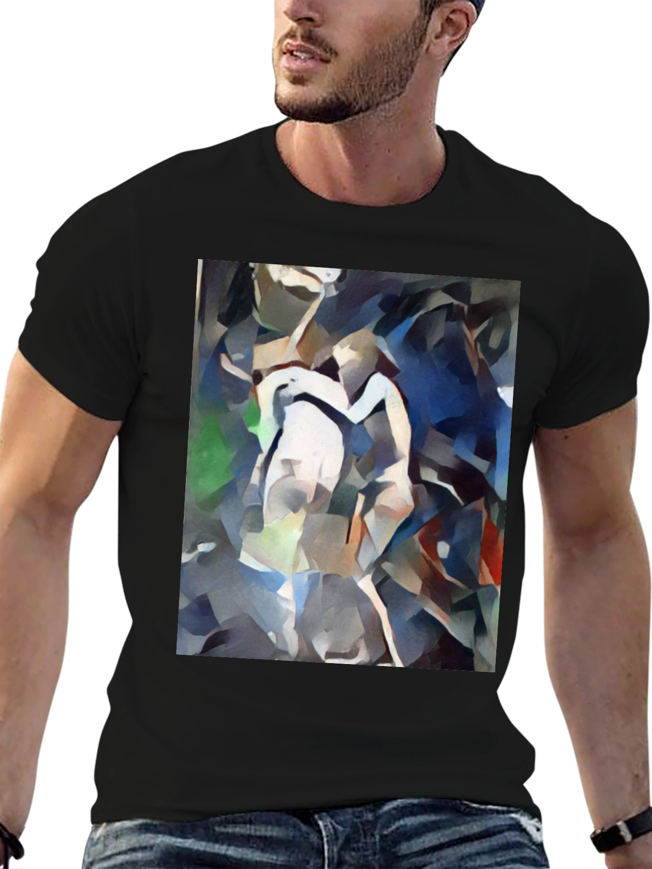 Abstract Art T-Shirt - Modern Geometric Design