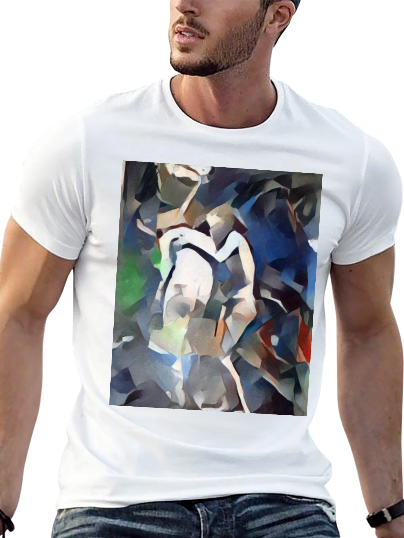Abstract Art T-Shirt - Modern Geometric Design