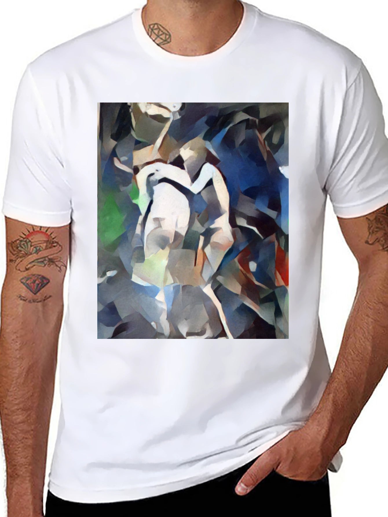 Abstract Art T-Shirt - Modern Geometric Design