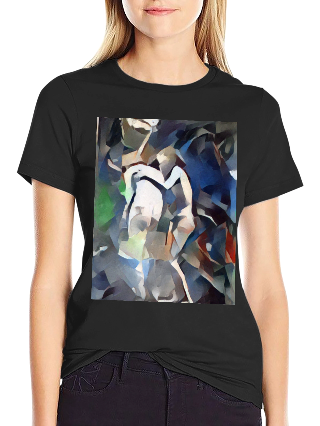 Abstract Art T-Shirt - Modern Geometric Design
