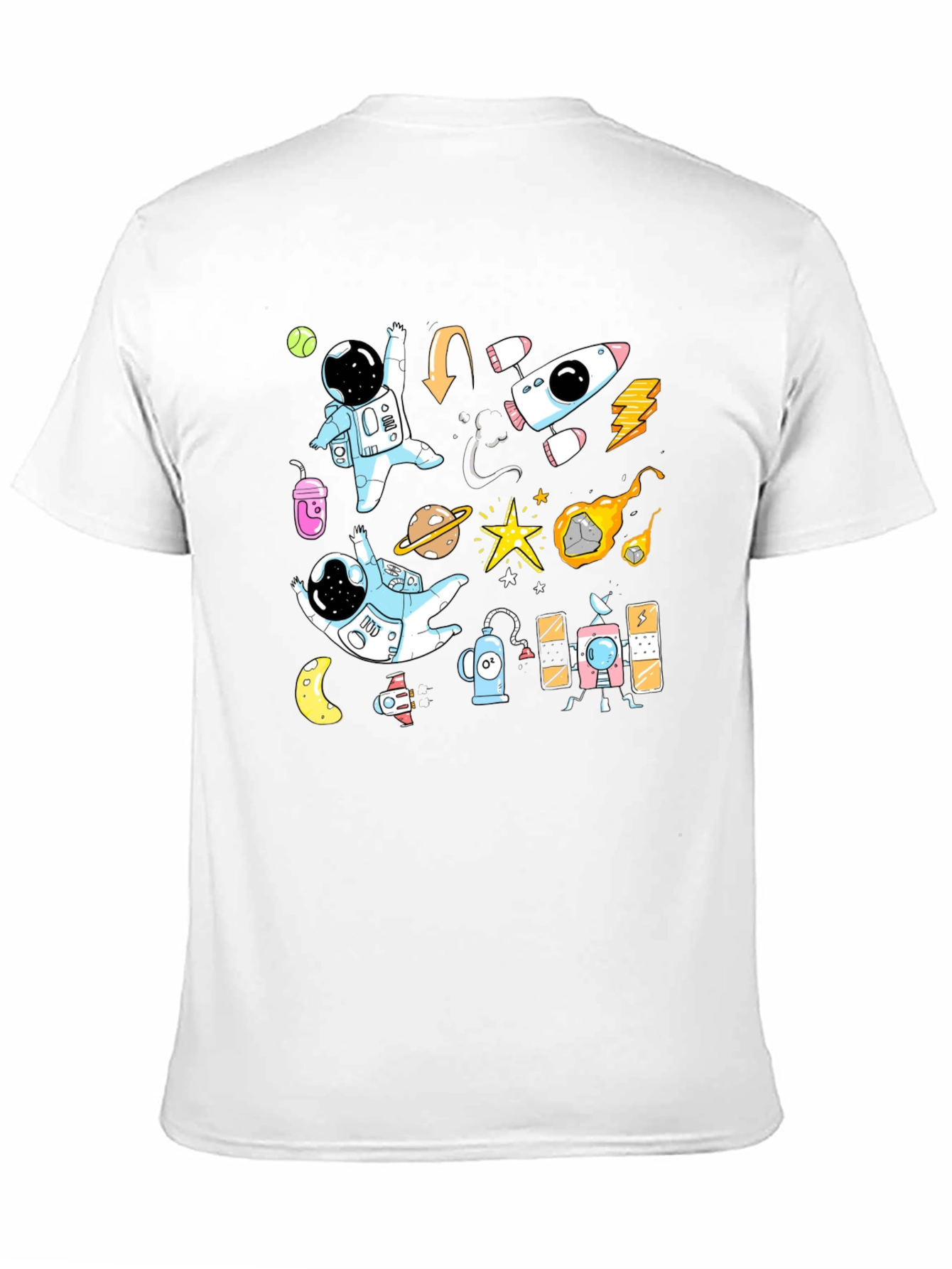 Astronaut Space Adventure Black T-Shirt