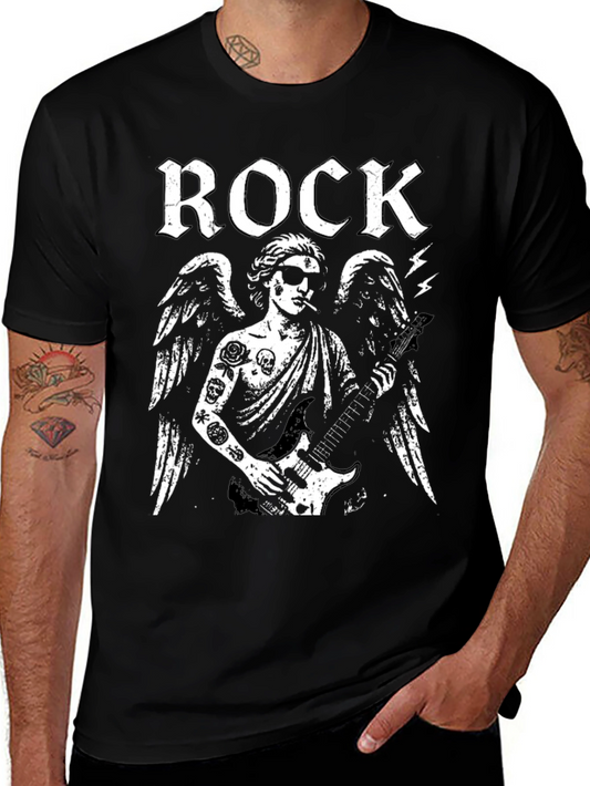 Rock Angel Graphic Tee - Black