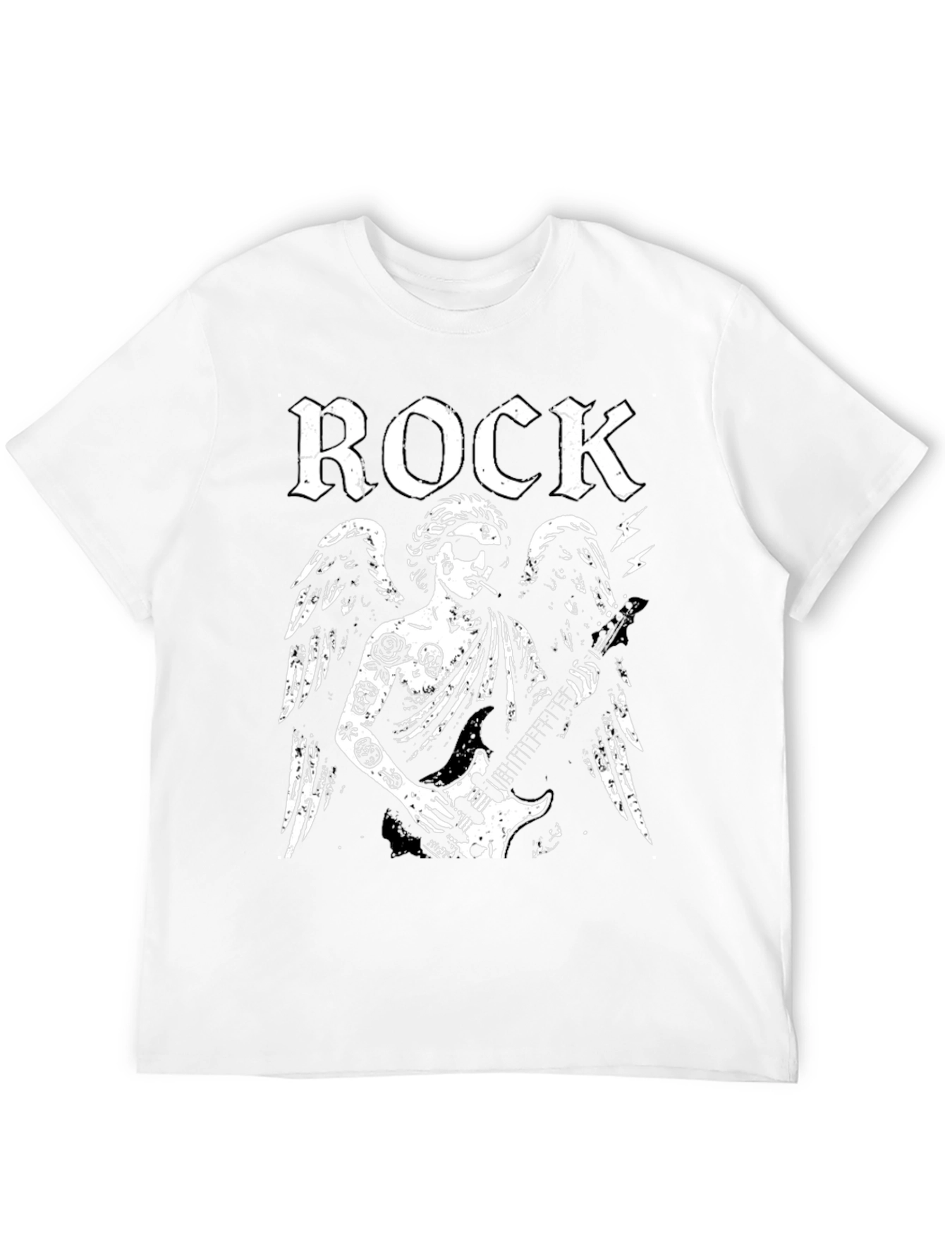 Rock Angel Graphic Tee - Black
