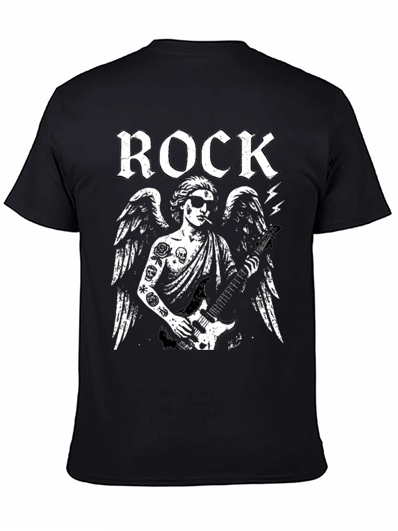 Rock Angel Graphic Tee - Black