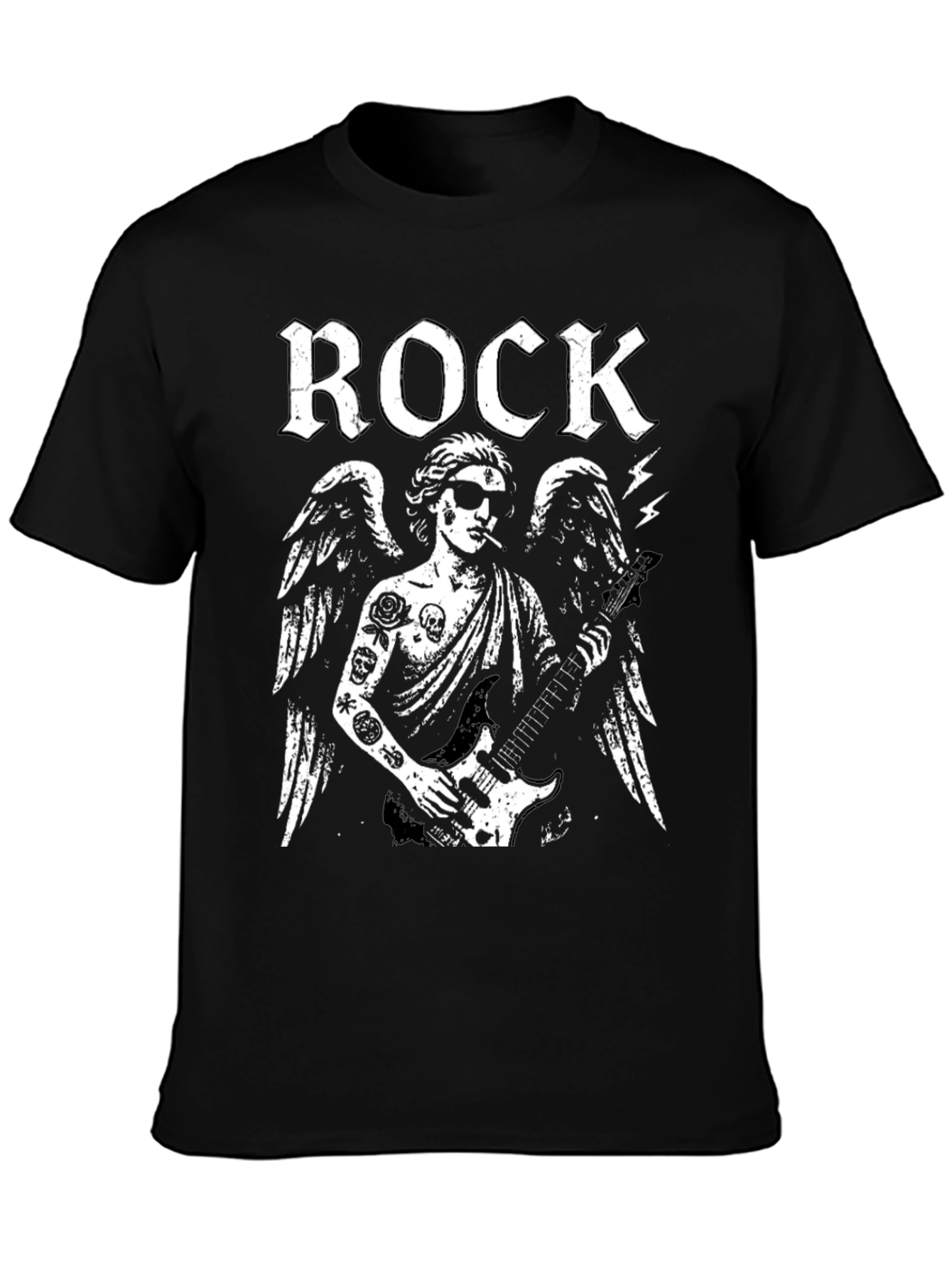 Rock Angel Graphic Tee - Black