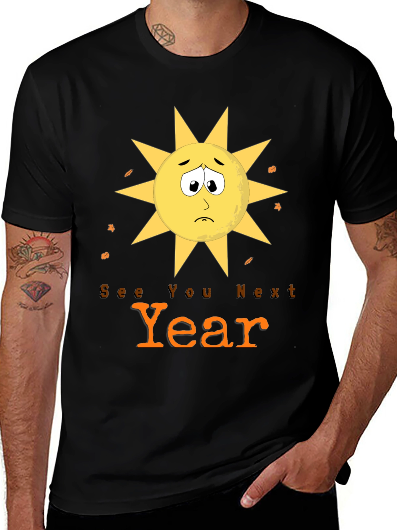 Sad Sun See You Next Year Graphic Tee