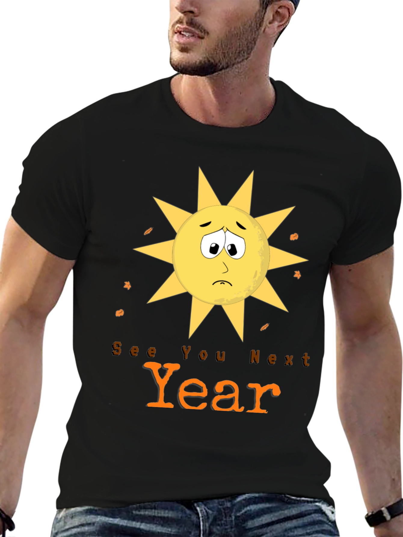 Sad Sun See You Next Year Graphic Tee