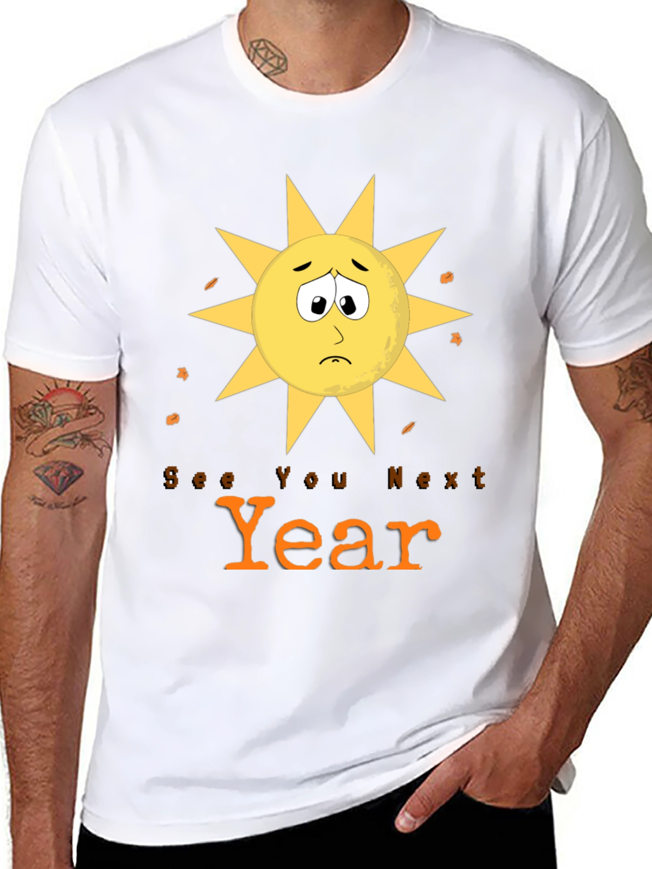 Sad Sun See You Next Year Graphic Tee
