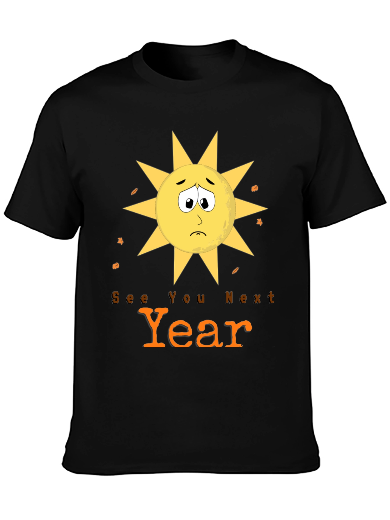 Sad Sun See You Next Year Graphic Tee