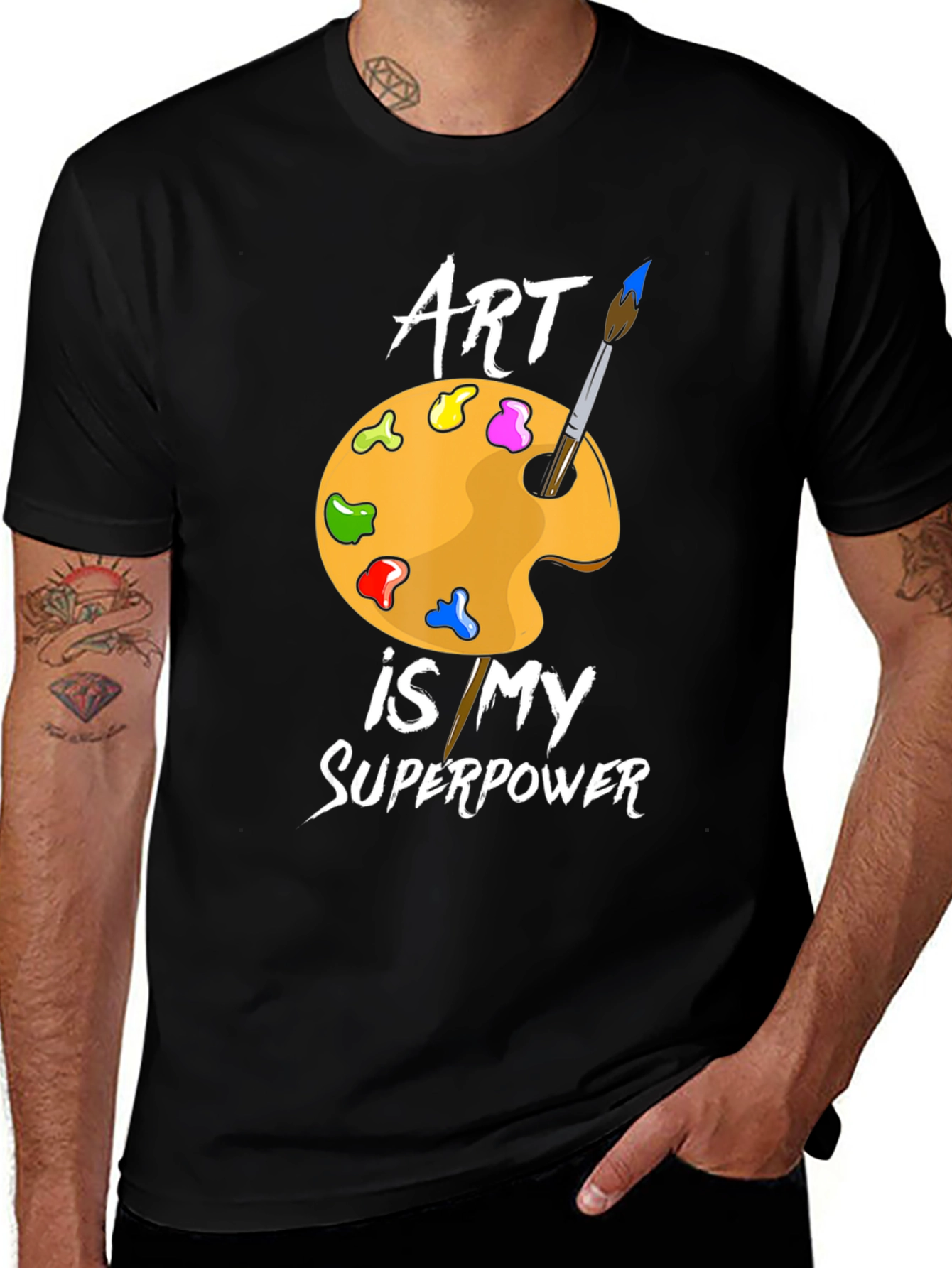 Art Is My Superpower T-Shirt - Painters Palette Design
