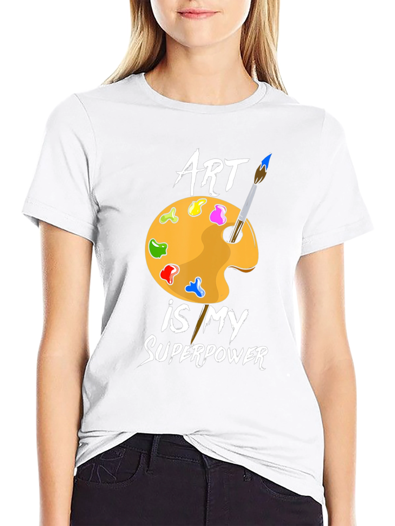 Art Is My Superpower T-Shirt - Painters Palette Design