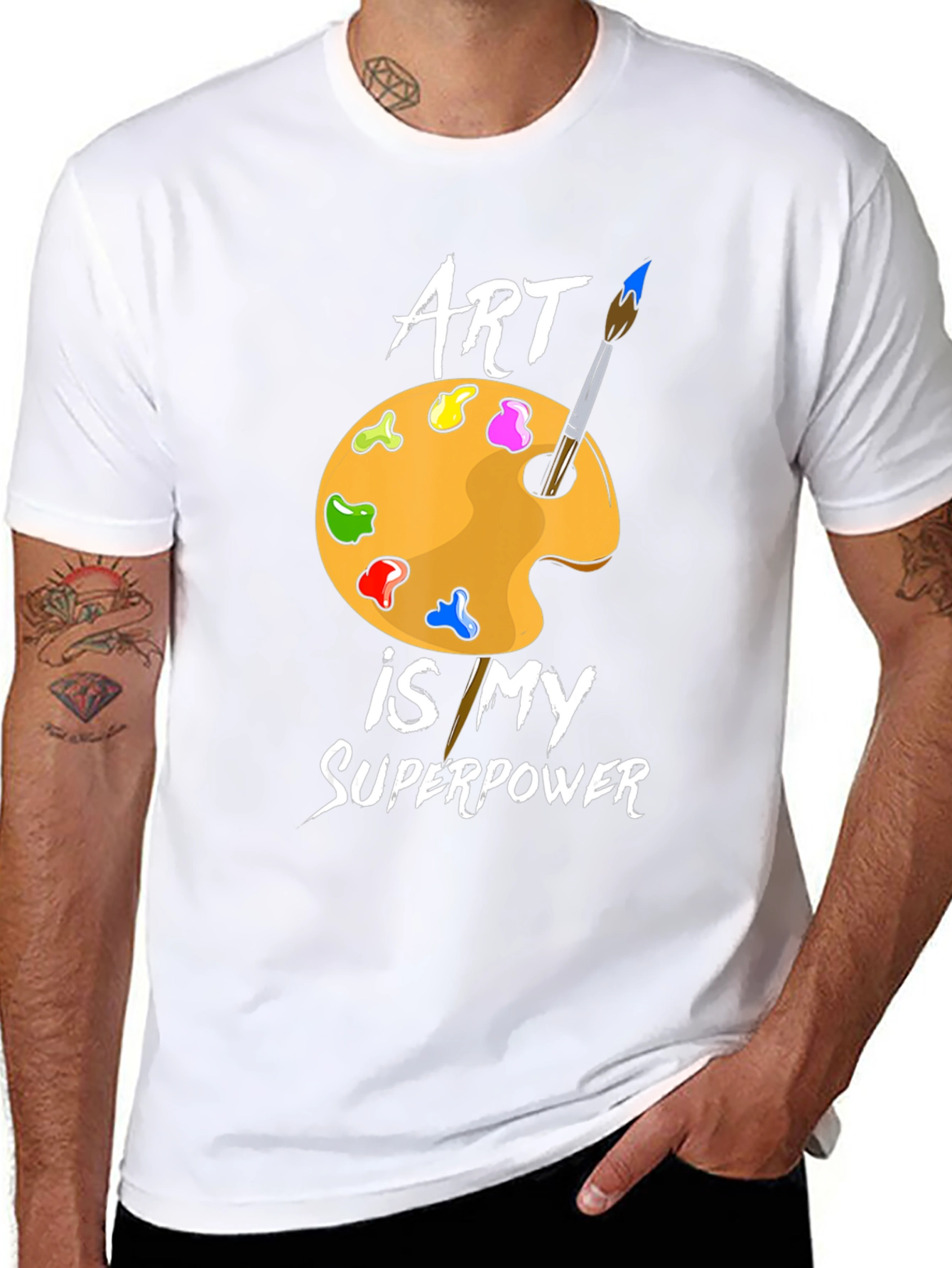 Art Is My Superpower T-Shirt - Painters Palette Design