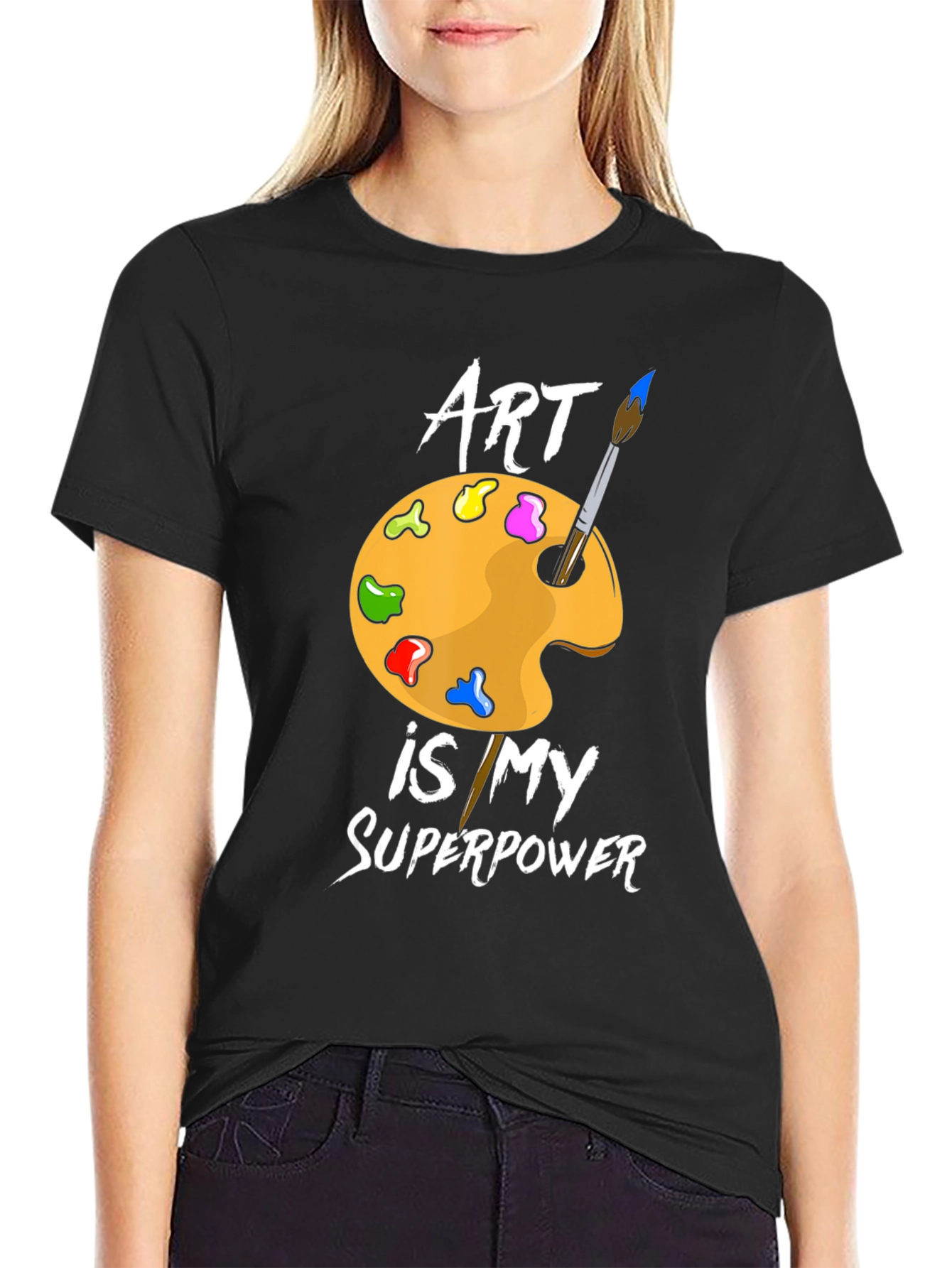 Art Is My Superpower T-Shirt - Painters Palette Design