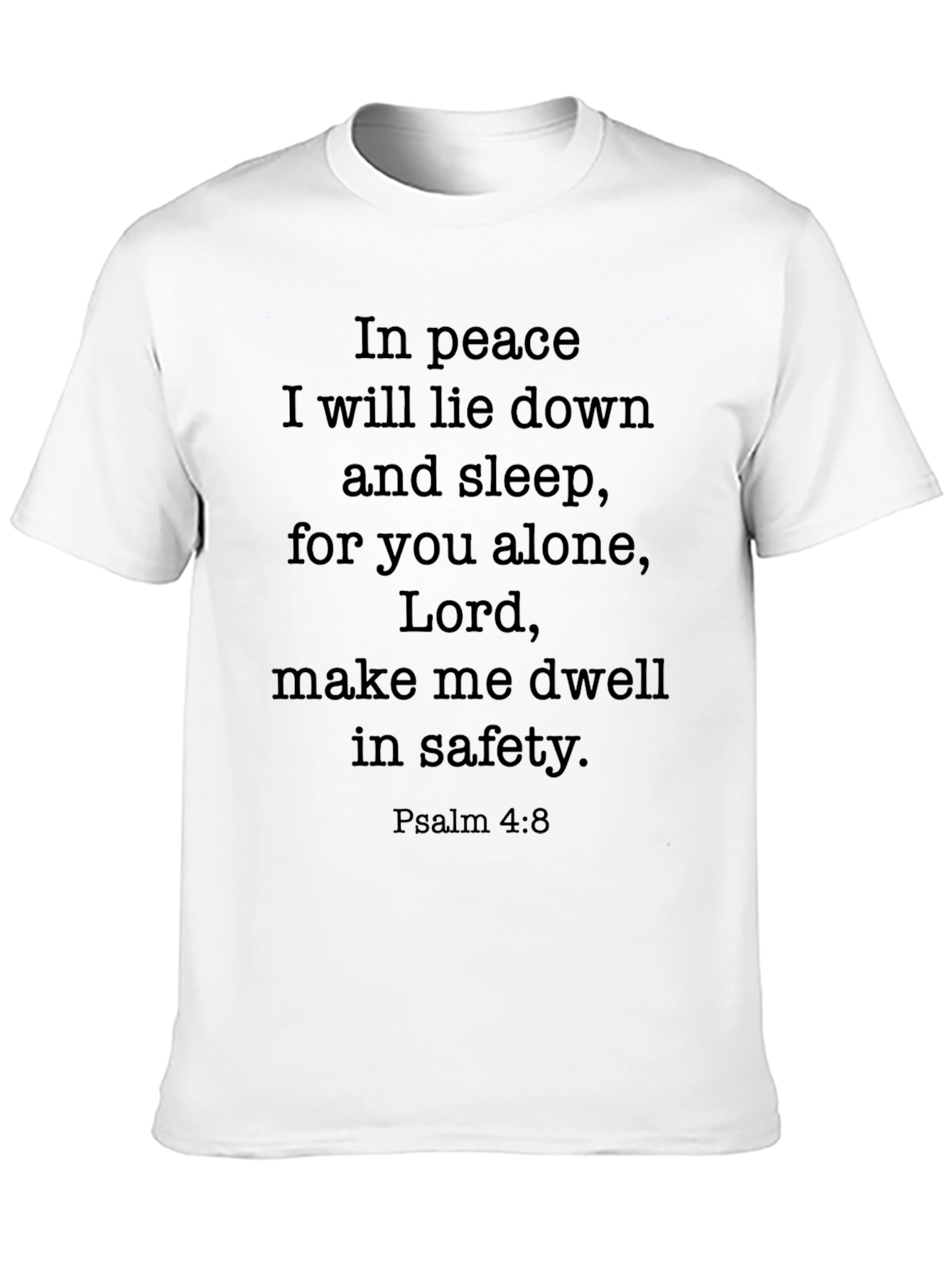 Psalm 4:8 Christian T-Shirt - Faith Inspired Comfort