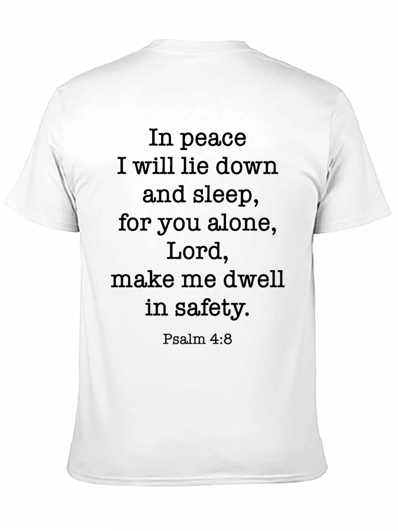 Psalm 4:8 Christian T-Shirt - Faith Inspired Comfort