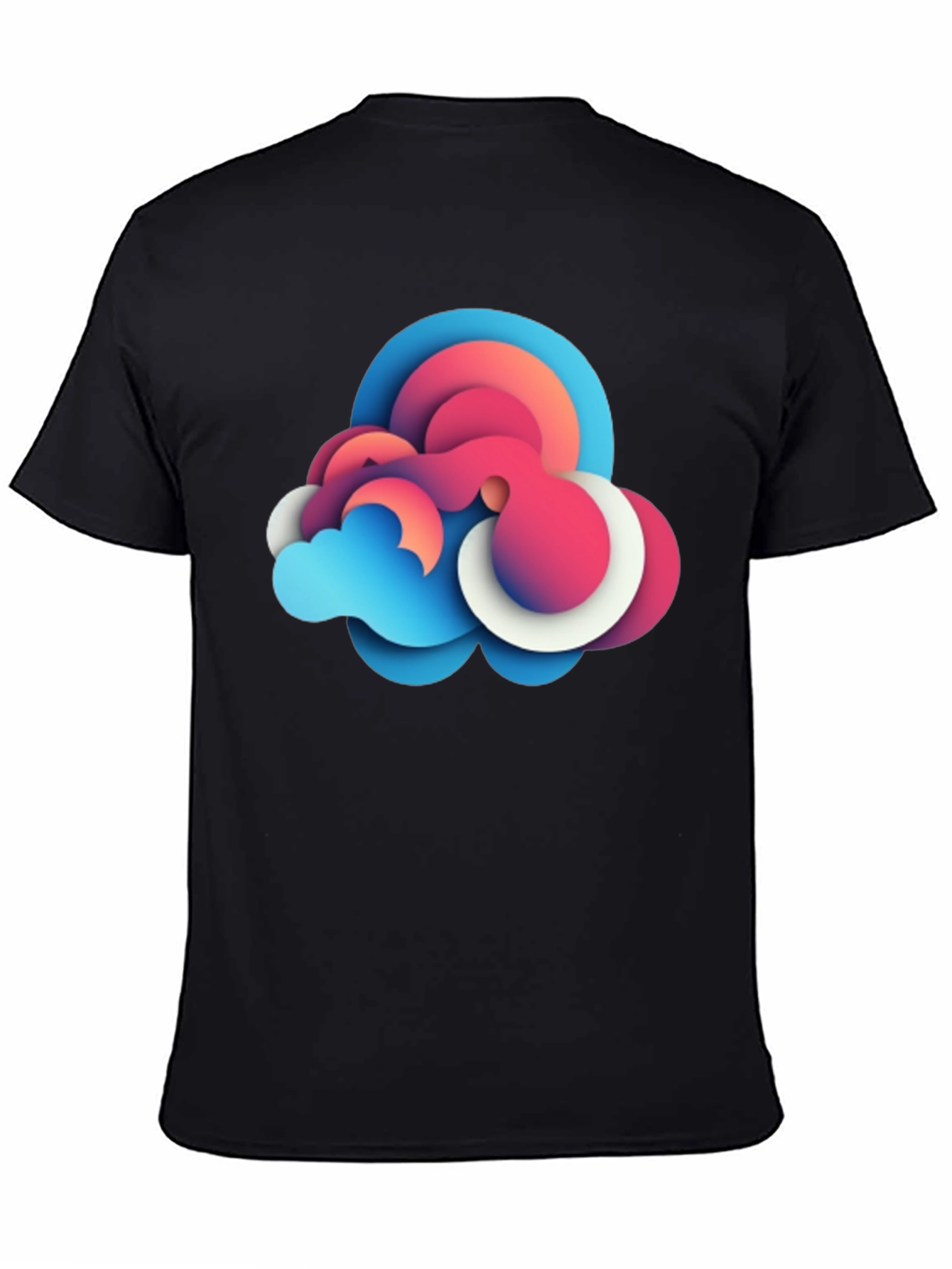 Abstract Cloud Graphic Tee - Modern Design