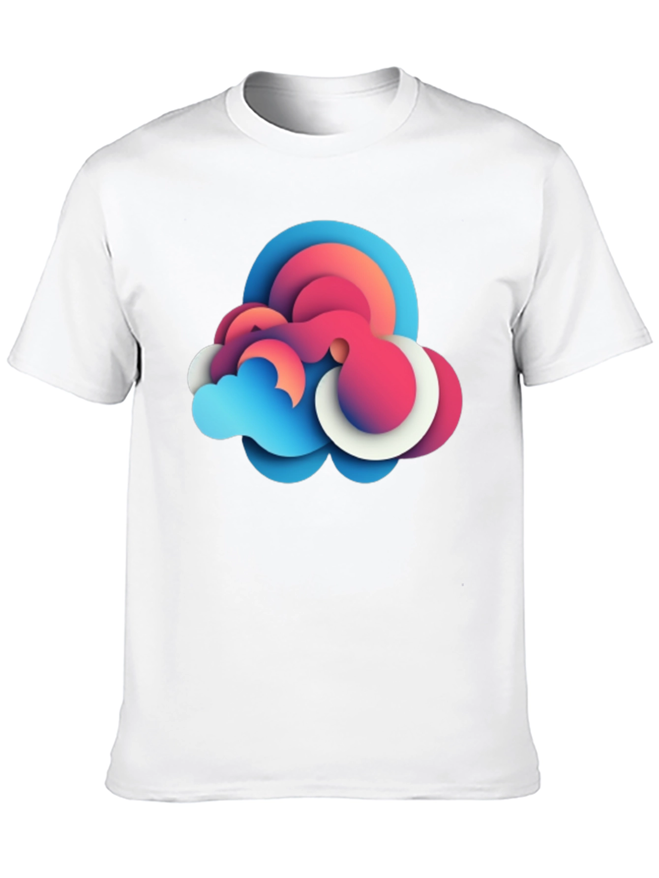 Abstract Cloud Graphic Tee - Modern Design