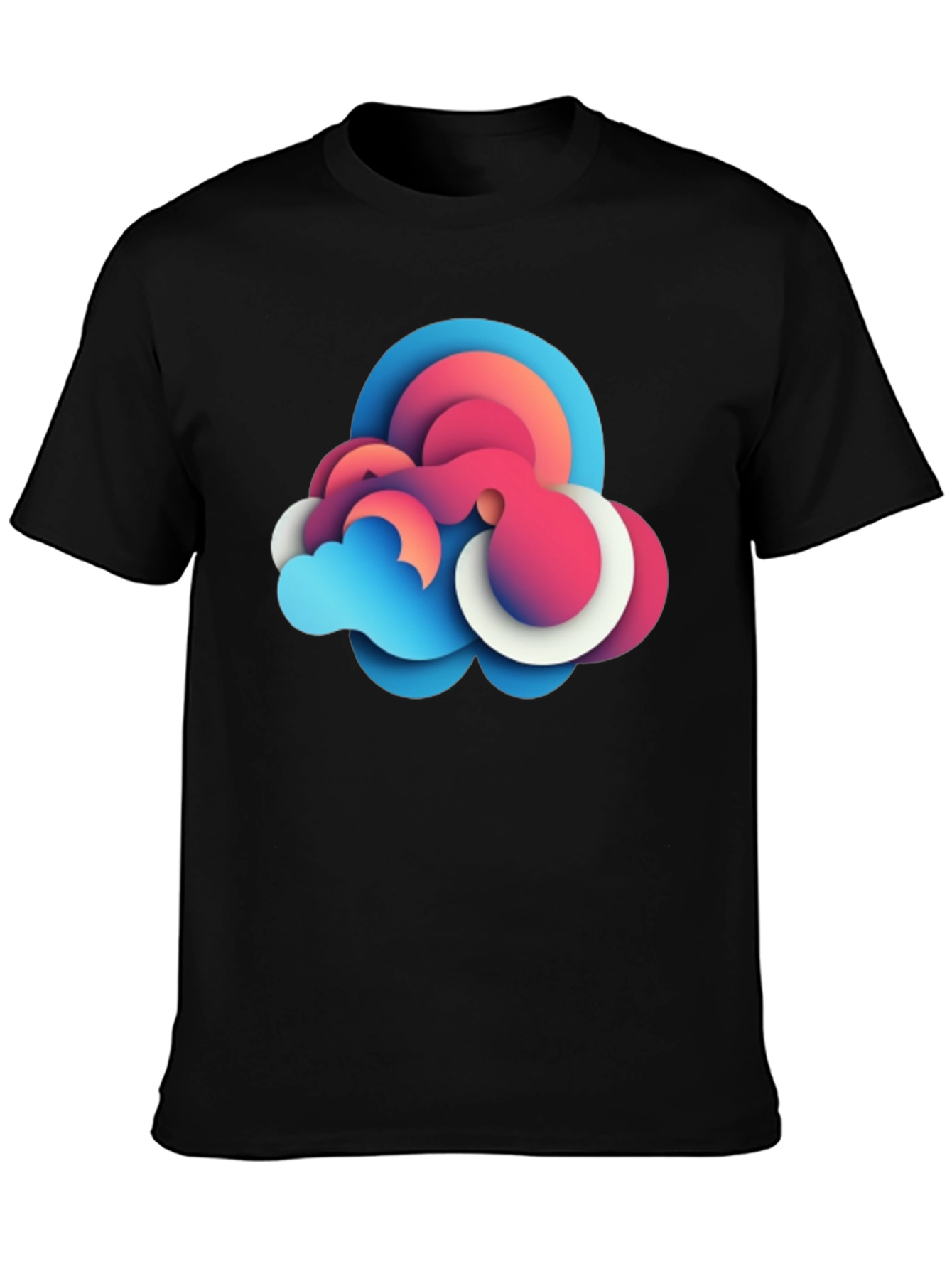 Abstract Cloud Graphic Tee - Modern Design