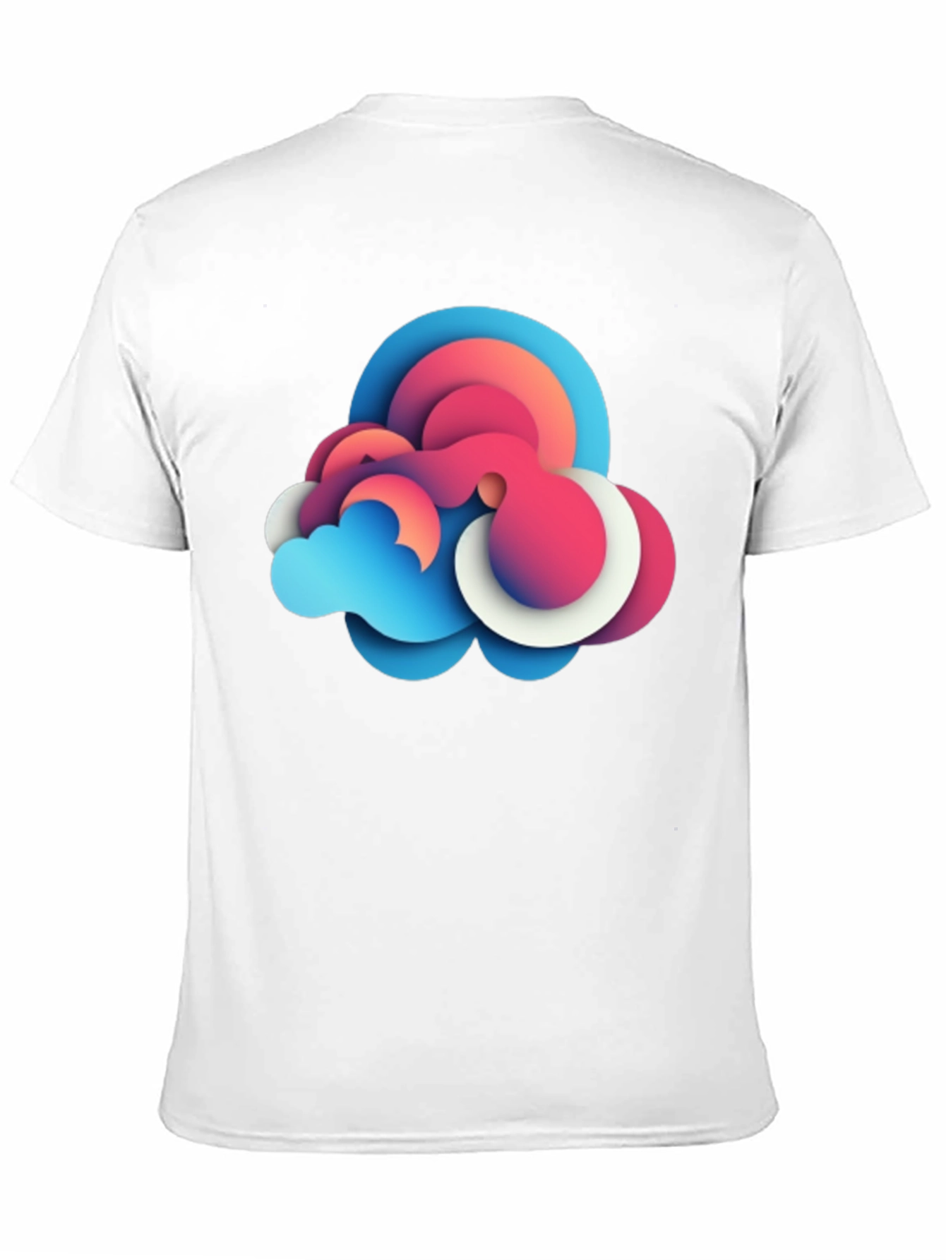 Abstract Cloud Graphic Tee - Modern Design