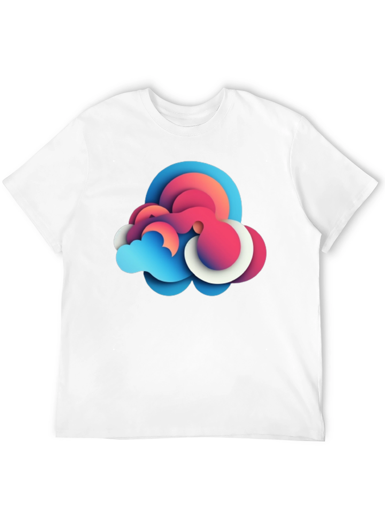 Abstract Cloud Graphic Tee - Modern Design